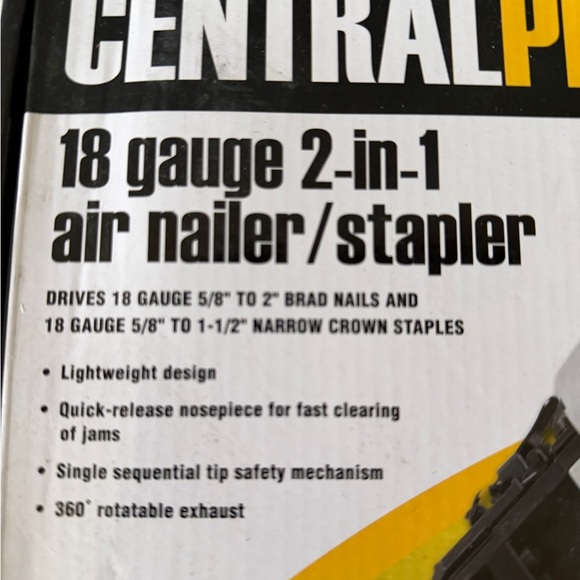 Red and Black 18 Gauge 2-in-1 Air Nailer/Stapler - Picture 2 of 6